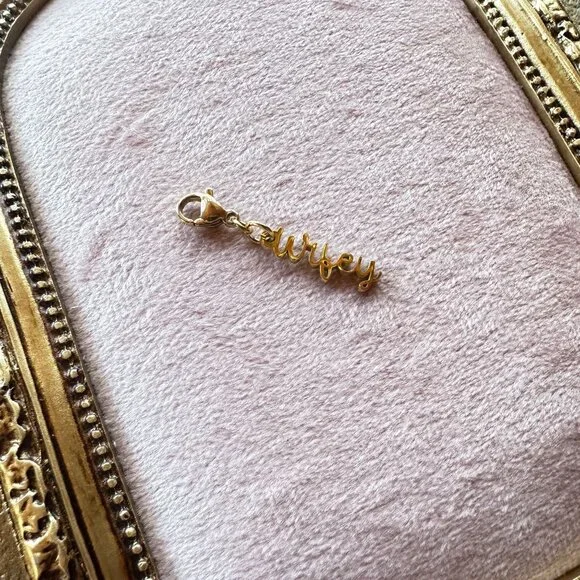 Wifey Charm 18k PVD Gold Stainless Steel With Lobster Claw Clasp Elegant Script - Picture 9 of 9